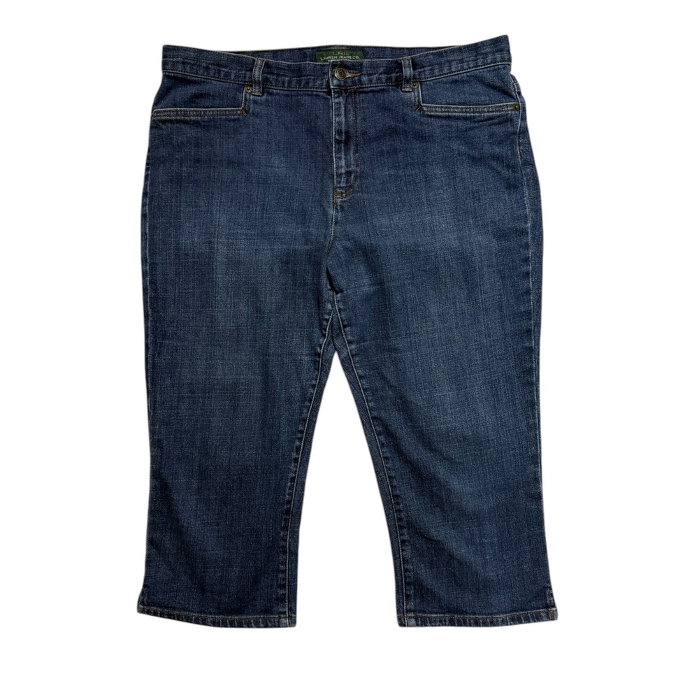 Lauren Jeans Co. Ralph Lauren 16 Crop Blue Denim Jeans